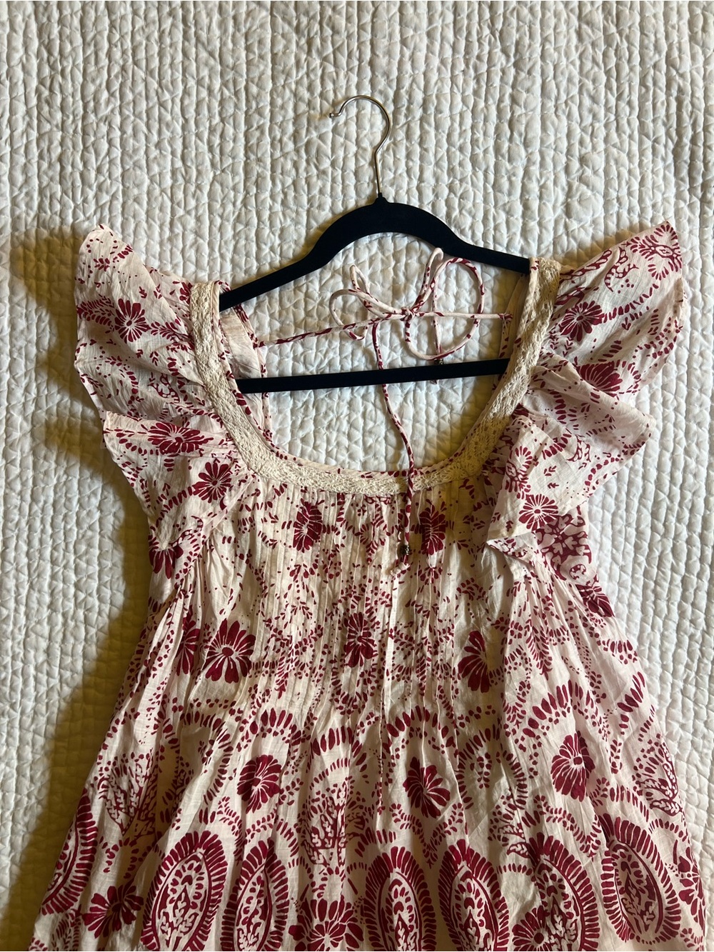 Maeve Flutter-Sleeve Babydoll Mini Dress - Picture 4 of 5